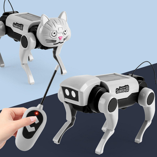 Robô Cão Brinquedo Montagem Quebra-cabeça Portátil