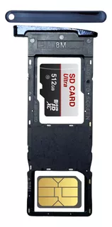 Bandeja Porta Sim Chip Compatible Moto G6 Plus Simple Sim