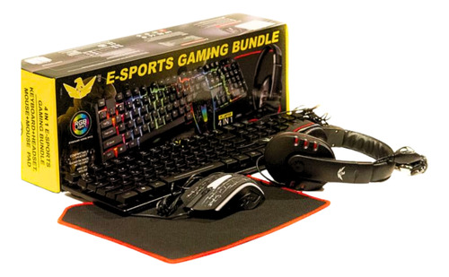 Set Teclado + Mouse + Pad + Auriculares Gamer_okidoki