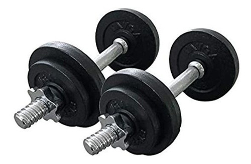 Tayga Set/par De Mancuernas Ajustables Con 50 Lbs De Peso.