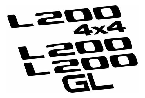 Kit Adesivos Mitsubishi L200 Gl 4x4 Lgl001