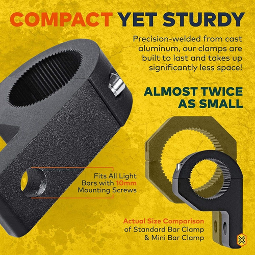 Imagen 8 de 8 de Abrazaderas (clamps) Para Montar Luces Auxiliares De Moto