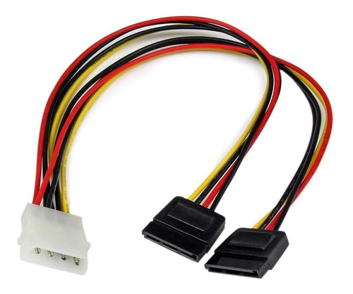 Cable Poder 4 Pines Molex Ide Hembra 2x Sata 15 Pines Macho