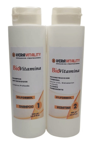 Kit Keratina Organica Permanente De Keravitality 500 Ml