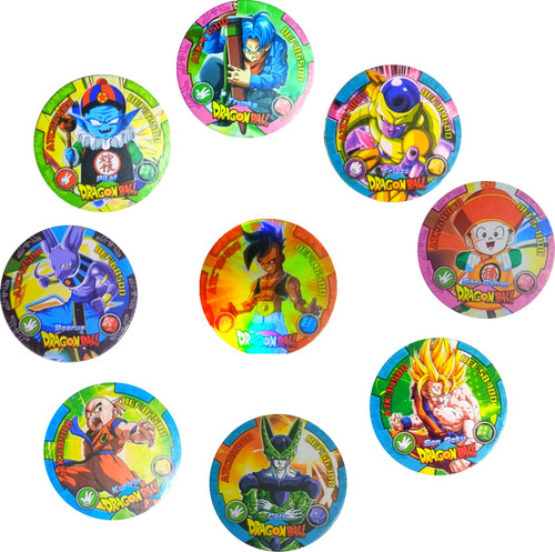 200 Tazos  De Dragon Ball De Cartón Ideal Para Fiesta Piñata