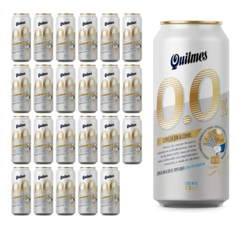 Cerveza Quilmes 0.0% Sin Alcohol Rubia X 473cc. 24 Latas