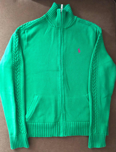 Campera Saco De Punto Polo Ralph Lauren Talle L Verde