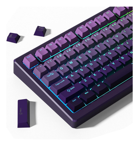 Womier Shine Through Pbt Keycaps 60 75 100 Percent Cherry...