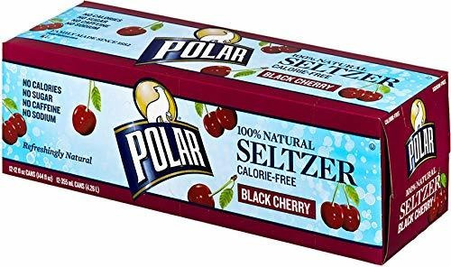 Polar Seltzer Negro Cherry, 12 Fl Oz (paquete De 12).