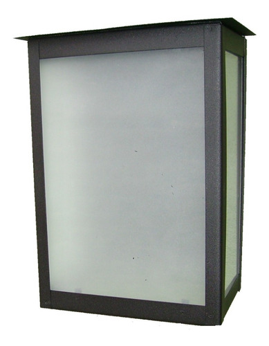 Imagen 5 de 6 de Lampara Farol Pared Exterior Vidrio Arenado + Led 10w 2000