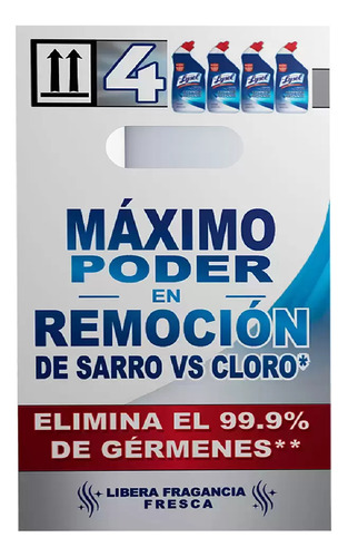 Lysol Advanced Limpiador Desinfectante Para Inodoro 4pzs Msi