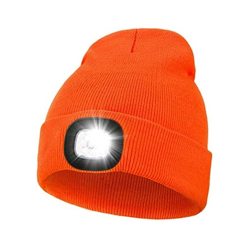 Unisex Led Beanie With Light, Usb Rechargeable Hands Fr...