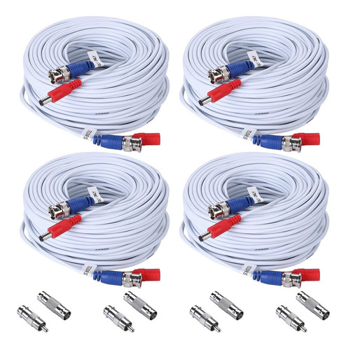 Annke (4) 30m 100 Pies Allinone Bnc Video Power Cables, Cabl