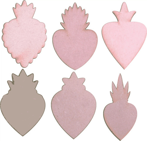 Mix 30 Corazones Mdf 3 Mm 15 Cm + 5 Corazon 15 X 19.5 Cms