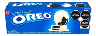 Caja De Galletas Oreo White Fudge Cubiertas Chocolate 166.4g