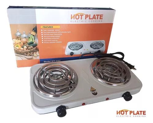 Cocina Eléctrica 2 Hornillas Hot Plate Discos Espirales 