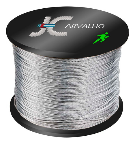200 Metros Cabo De Aço 1/4 6x19 Galvanizado 6,4mm Flexível