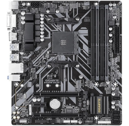 Imagem 3 de 3 de Placa Mãe Gigabyte B450m Ds3h Amd Para Am4 Ryzen Athlon