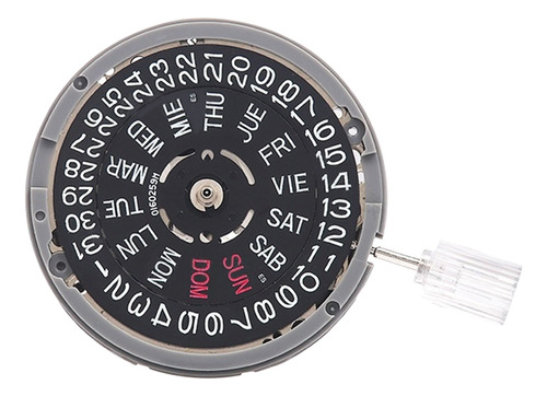 Reloj Negro Con Doble Calendario Nh36/nh36a, Mecanismo A Las