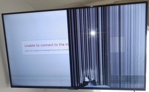 Pantalla Hisense Led Lcd Tv 55 Para Arreglar O Piezas (Usado)