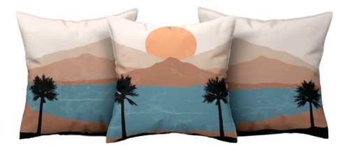 Souvenir Almohada + Funda  Almohadon 40x40cm Paisaje Nordico