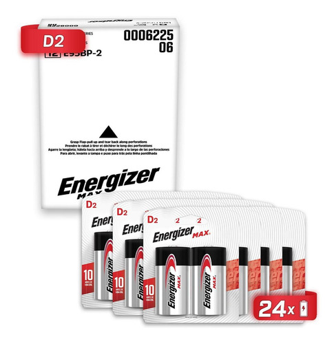 Pila Energizer Max D Alcalina Blister 24 Unidades