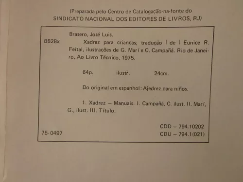 Livros encontrados sobre Jose luis brasero xadrez para criancas