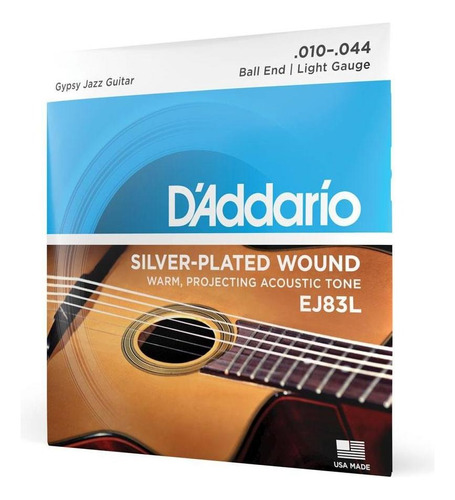 Encordoamento Violão Aço .010 D'addario Gipsy Jazz Ej83l