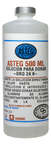 Solución Para Dorar Oro 24k Asteg 500ml