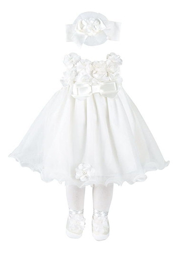 Taffy Baby Christening Baptism 3d Vestido De Flores Vestido