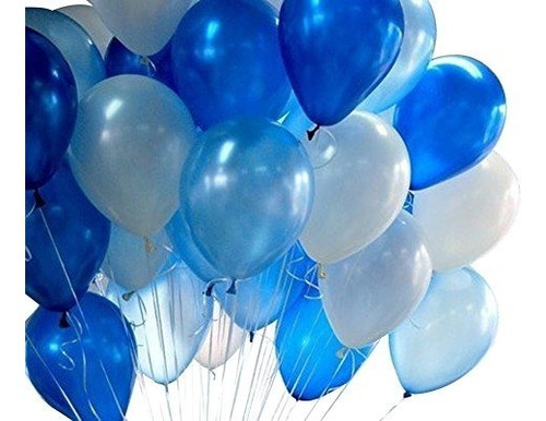 50 Globos Perlados Azul  10 Pulgadas Casamiento Fiesta Deco