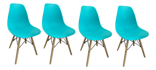 Silla Eames Juego De 4 Pz Ideal Para Negocio Cafeteria