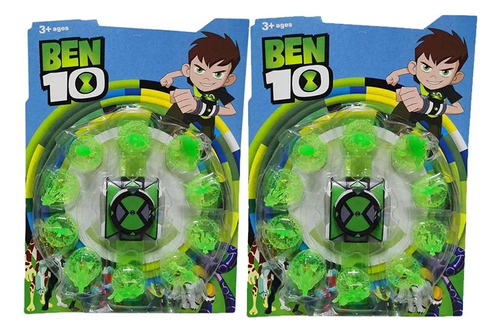 Ms 2 Piezas Reloj Interactivo Ben 10 Omnitrix 2024 Con 40