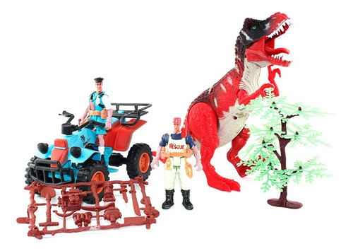 Set Dinosaurios Mas Muñecos Articulados Jurassic Original