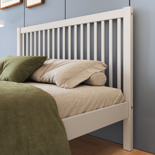 Cama De Casal Lucy De Madeira Maciça Com Lastro Wt