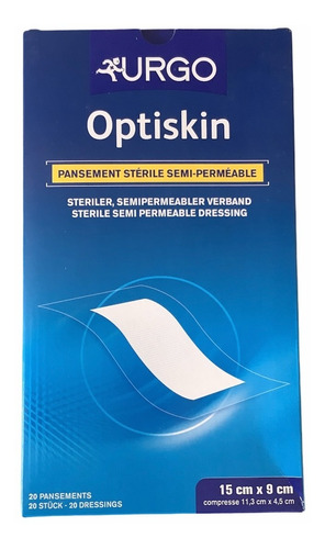 Urgo Optiskin 15x9cm Caja 20 Unid Apósito Transparente + Pad