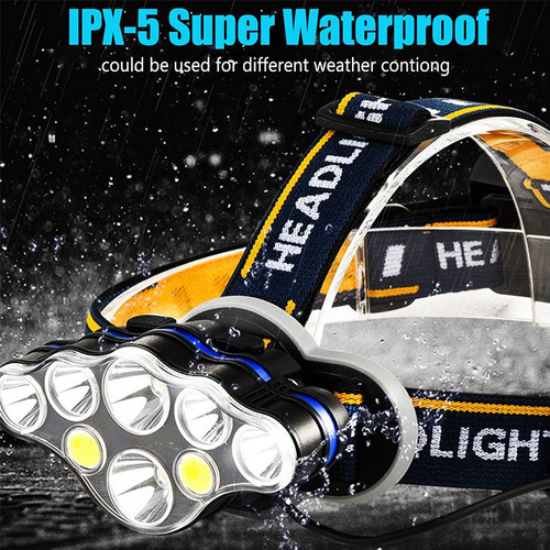 Super Brillante Al Aire Libre Faro 8led Diadema