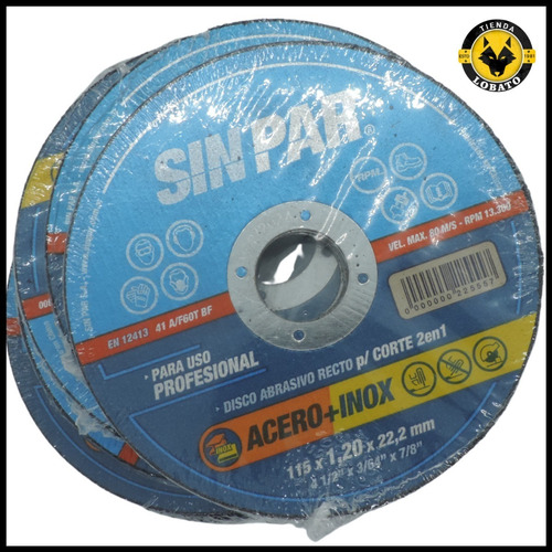 Imagen 7 de 10 de Discos De Corte Metal Para Amoladora Chica 115 X 1.2 Mm 40u