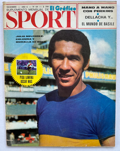 Sport N° 64 Menendez Boca Juniors Suple El Grafico 1970