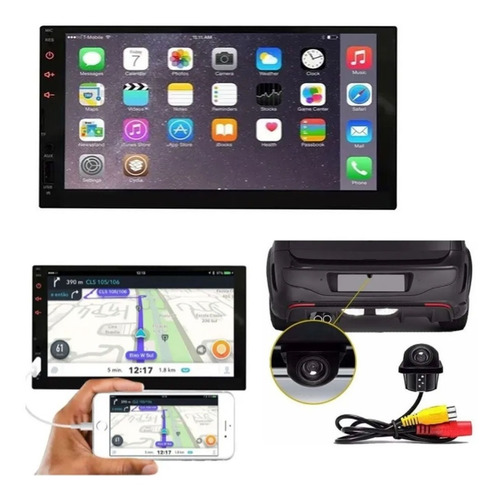 Central Multimídia Mp5 Usb Bluetooth + Câmera Ré Tartaruga