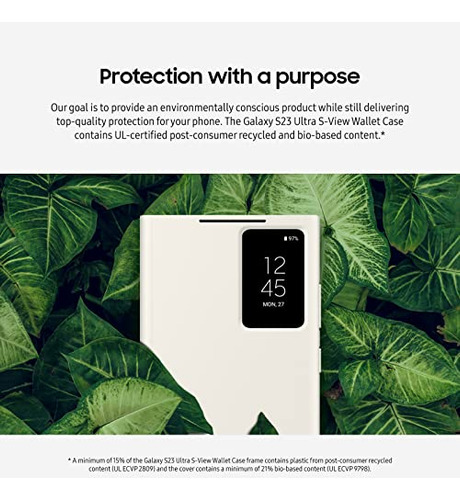 Capa Tipo Carteira S-view Com Porta-cartões Para Samsung