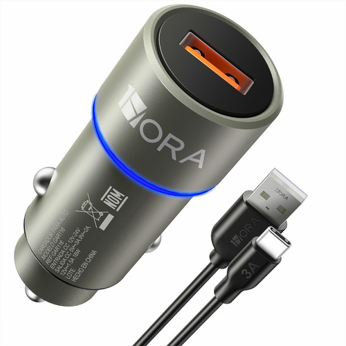 Combo Turbo Cargador Para Auto Qc 3.0 Plug In  1hora