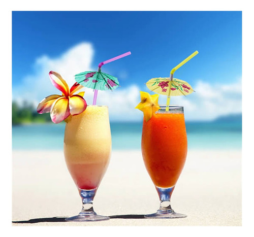 Espeto Guarda Chuva Sol Bebidas Coquetel Enfeite 100 Und