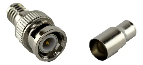 Ficha Conector Bnc Crimpear Coaxil Rg59 Cctv Ja X 10u Htec