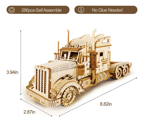 Rompecabezas De Madera 3d Rokr, Modelo De Coche Mecánico, Ca