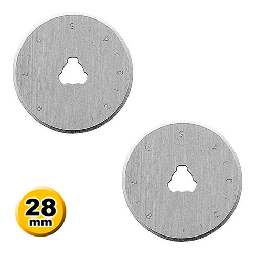 02 Discos Refil Lâmina Do Cortador Circular Patchwork 28mm