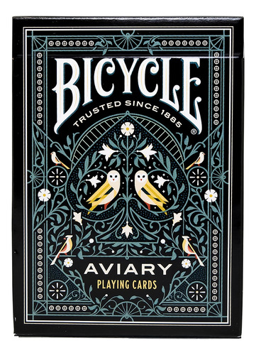 Baraja Poker Bicycle Tiny Aviary Profesional Coleccionable Reverso Negro Idioma Inglés Personaje Aves