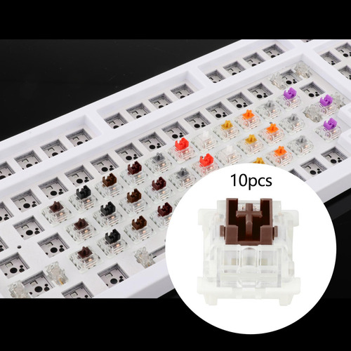 Chaves De Teclado Mecânico De 10 Castanho À Prova De Pó