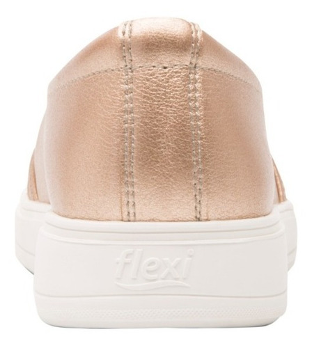 Tenis Moderno Para Dama Urbano Flexi 107705 Oro Originales