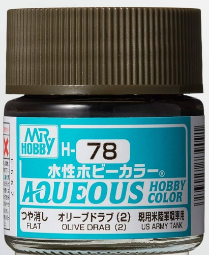 Mr Hobby Aqueous Color H78 Olive Drab Verde Oliva Us Army